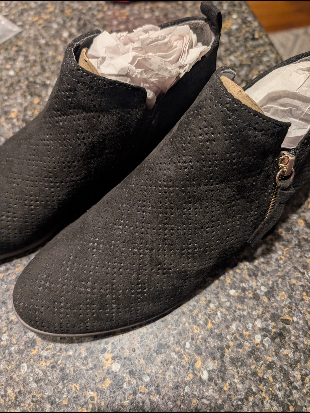 Dr. Scholl's Black Perforated Ankle Booties
